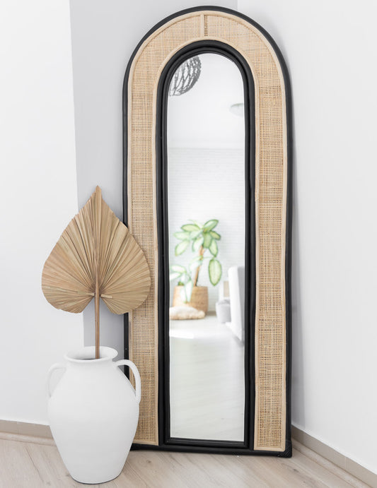 Standing cane mirror