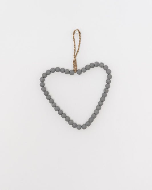 Wooden bead heart
