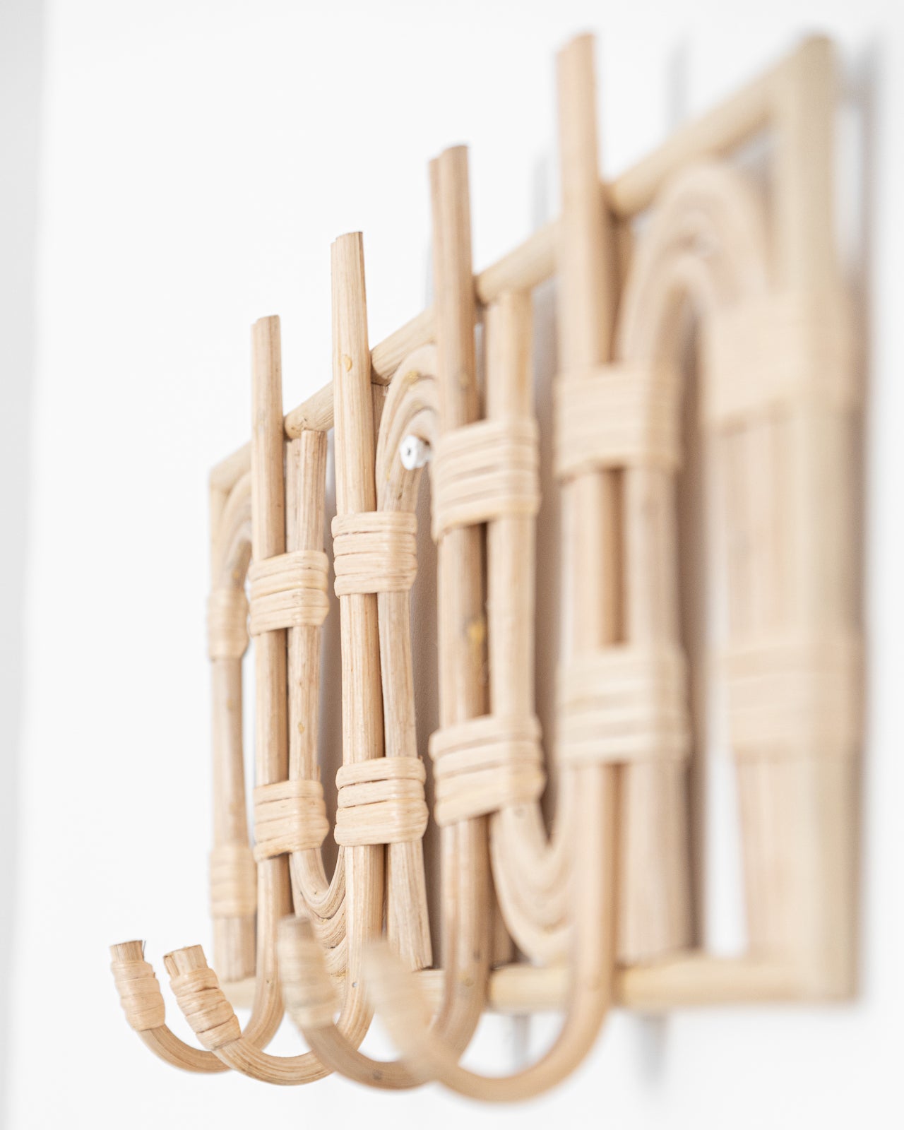 Bamboo swirly wall hook