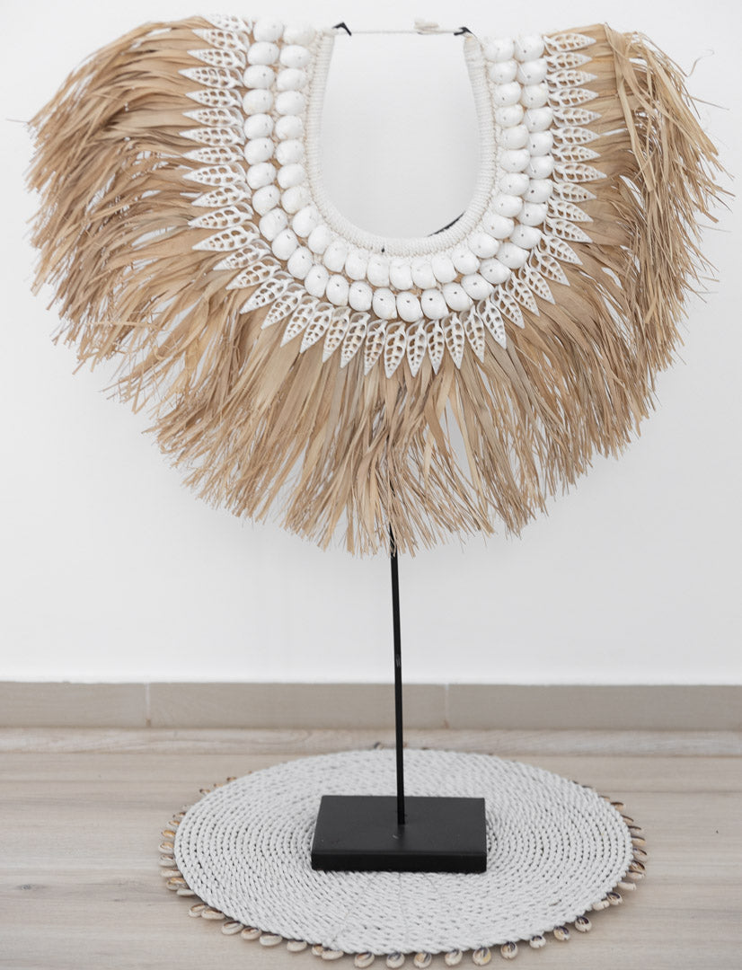 Large Raffia and shell decor