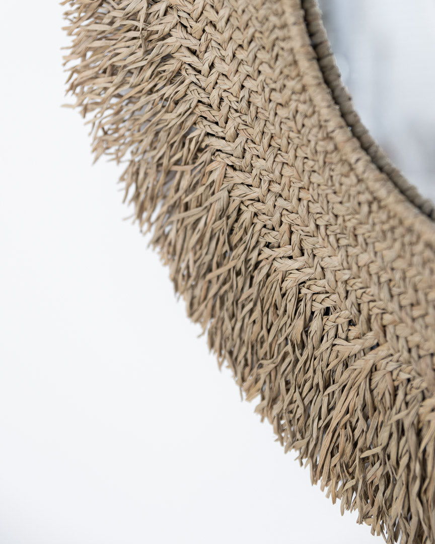 Natural Raffia Mirror